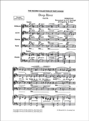 Harry T. Burleigh: Deep River Satb: Gemischter Chor A cappella