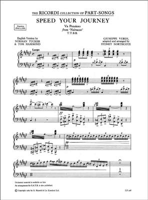 Giuseppe Verdi: Speed Your Journey: Männerchor mit Klavier/Orgel