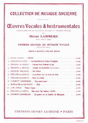 Henri Lammers: Oeuvres vocales et instrumentales: Gemischter Chor mit Begleitung