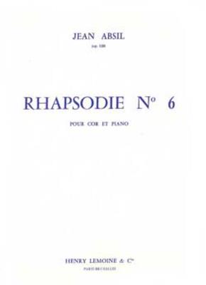 Jean Absil: Rhapsodie n°6 Op.120: Horn mit Begleitung