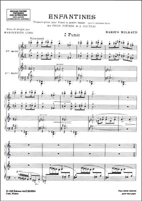Darius Milhaud: Enfantines: Klavier vierhändig