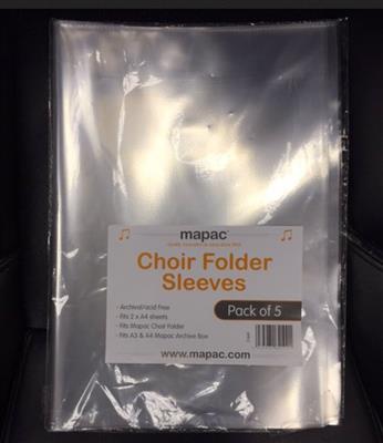 Choir Folder Sleeves For Single Sheets (Pack Of 5)