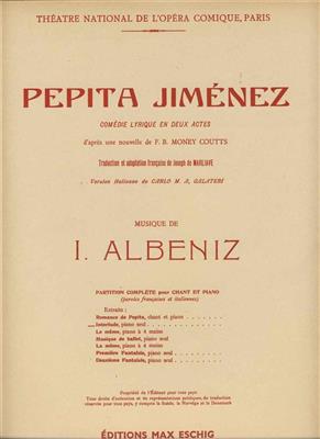 Isaac Albéniz: Pepita Jimenez Livret: