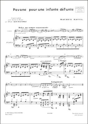 Maurice Ravel: Pavane Pour Une Infante Defunte: Violine mit Begleitung