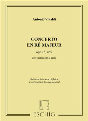 Antonio Vivaldi: Concerto Op 3 N 9 (Dandelot N 14): Cello mit Begleitung
