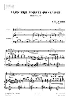 Heitor Villa-Lobos: Sonate Fantaisie N 1: Violine mit Begleitung