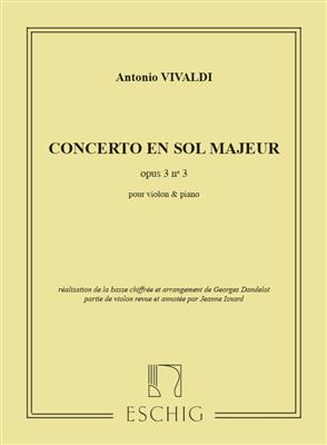 Antonio Vivaldi: Concerto en Sol Majeur Opus 3, N 3: Violine mit Begleitung