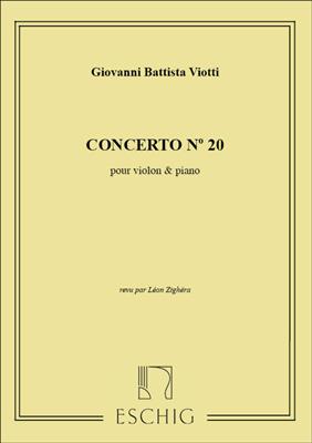 Giovanni Battista Viotti: Concerto N 20 1Er Solo (Zighera 16) Violon-Piano: Violine mit Begleitung