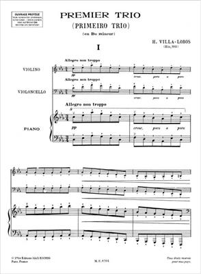 Heitor Villa-Lobos: Villa-Lobos Trio N 1: Klaviertrio
