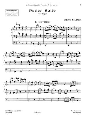 Darius Milhaud: Petite Suite Orgue: Orgel