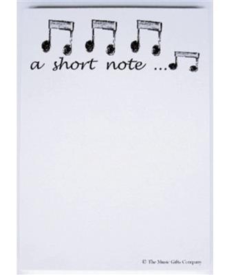 A6 Notepad A Short Note