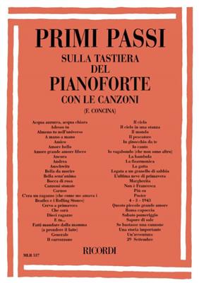 Primi Passi Sulla Tastiera Del Pianoforte Con Le: Klavier Solo