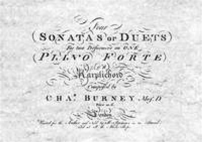 Charles Burney: Sonatas or Duets: Klavier vierhändig