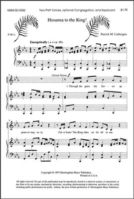 Patrick M. Liebergen: Hosanna to the King!: Frauenchor mit Klavier/Orgel