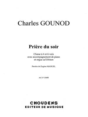 Charles Gounod: Priere Du Soir Paroles: Gemischter Chor mit Klavier/Orgel