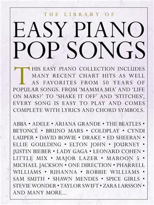 The Library Of Easy Piano Pop Songs: Klavier Solo