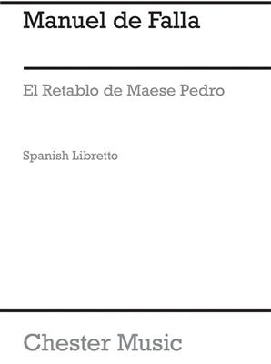 Manuel de Falla: El Retablo De Maese Pedro (Spanish Edition): Gemischter Chor mit Ensemble