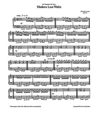 Philip Glass: Modern Love Waltz (Solo Piano Version): Klavier Solo