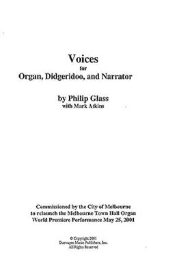Philip Glass: Voices: Orgel mit Begleitung