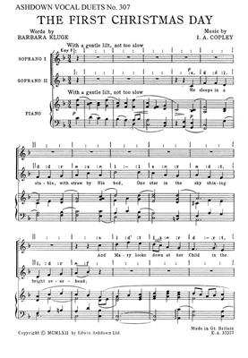 I. Copley: I First Christmas Day: Frauenchor mit Klavier/Orgel