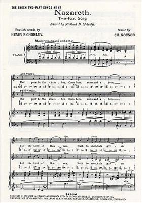 Charles Gounod: Nazareth: Gesang mit Klavier
