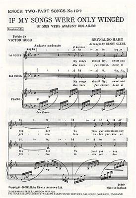 Reynaldo Hahn: If My Songs Were Only Winged: Gesang mit Klavier
