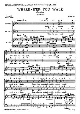 Georg Friedrich Händel: WhereEr You Walk: Frauenchor mit Klavier/Orgel
