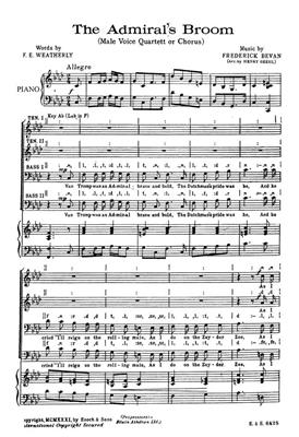 Frederick Bevan: The Admirals Broom: Männerchor mit Klavier/Orgel