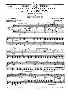 Charles Gounod: By Babylons Wave: (Arr. Percy E. Fletcher): Männerchor mit Klavier/Orgel