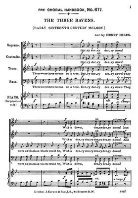 Hiles: The Three Ravens: Gemischter Chor mit Begleitung