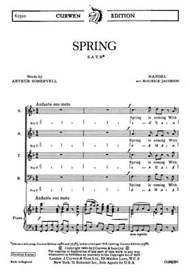 Georg Friedrich Händel: Spring: Gemischter Chor mit Begleitung