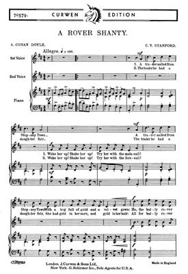 Charles Villiers Stanford: A Rover Shanty: Frauenchor mit Klavier/Orgel