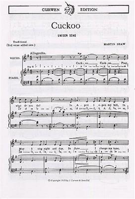 Martin Shaw: The Cuckoo: Gemischter Chor mit Klavier/Orgel