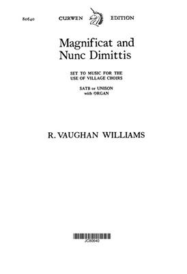 Ralph Vaughan Williams: Magnificat and Nunc Dimittis: Gemischter Chor mit Klavier/Orgel