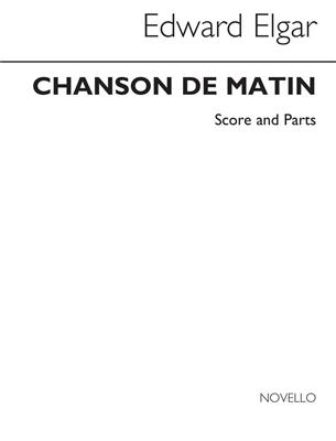 Edward Elgar: Chanson De Matin Recorder Quintet Score/Parts: Blockflöte Ensemble