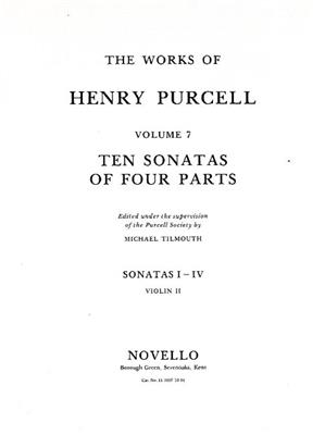 Henry Purcell: Ten Sonatas Of Four Parts Violin 2 (Sonatas I-IV): Violine Solo