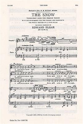 Edward Elgar: The Snow Op.26 No.1: Frauenchor mit Ensemble