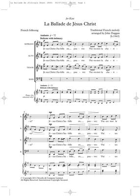 John Duggan: La Ballade De Jesus Christ: Gemischter Chor mit Begleitung