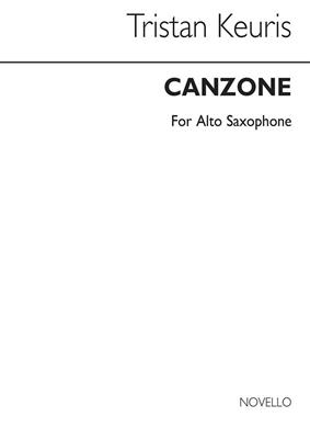 Keuris. Tristan: Canzone For Alto Saxophone Solo: Altsaxophon