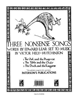 Victor Hely-Hutchinson: Three Nonsense Songs: Gesang mit Klavier