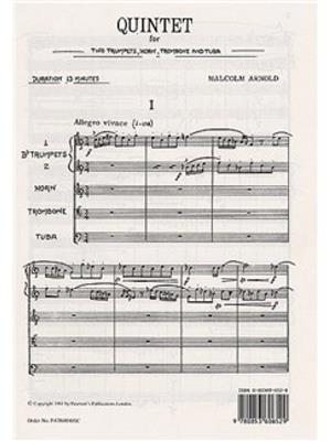 Malcolm Arnold: Quintet for Brass Op. 73: Blechbläser Ensemble