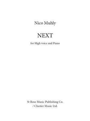 Nico Muhly: Next: Gesang mit Klavier