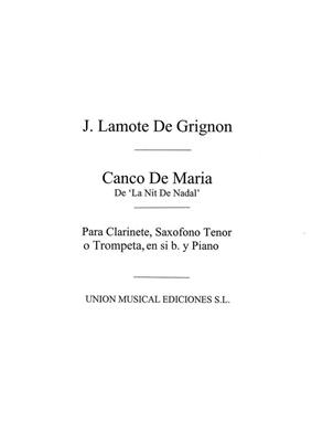 Canco De Maria: Tenorsaxophon mit Begleitung