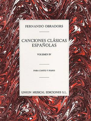 Canciones Clasicas Espanolas Volume 4: Gesang mit Klavier