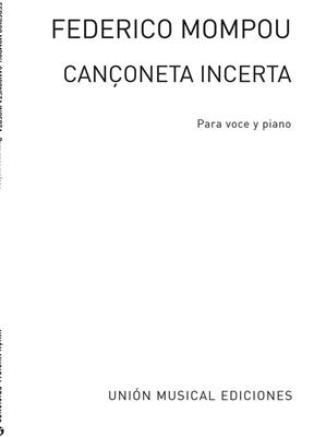 Mompou: Canconeta Incerta: Gesang mit Klavier
