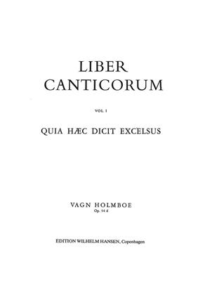 Vagn Holmboe: Quia Haec Dct Excelsus Op.54d: Gemischter Chor mit Begleitung