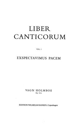 Vagn Holmboe: Exspectavimus Pacem Op.54e: Gemischter Chor A cappella