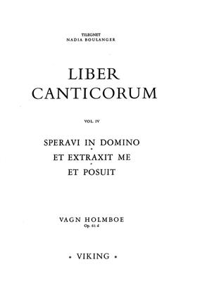 Vagn Holmboe: Speravi In Domino Op.61d: Gemischter Chor A cappella