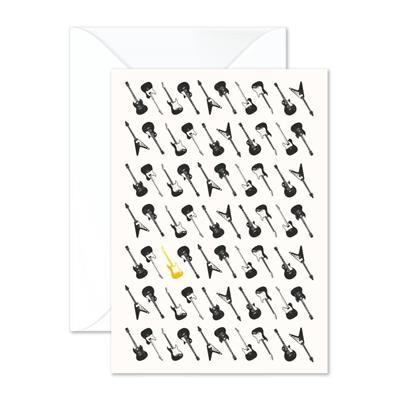 Vintage Electric Guitars Greetings Card