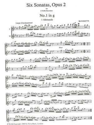 Michel Corrette: Sonaten(6) Op.2: Blockflöte Duett